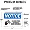 Signmission Saw Blade Present Disconnect Sign With Symbol, 24 in W x Rectangle, Vinyl Decal OS-2PACK-NS-D-1824-L-18245 - alternate 5
